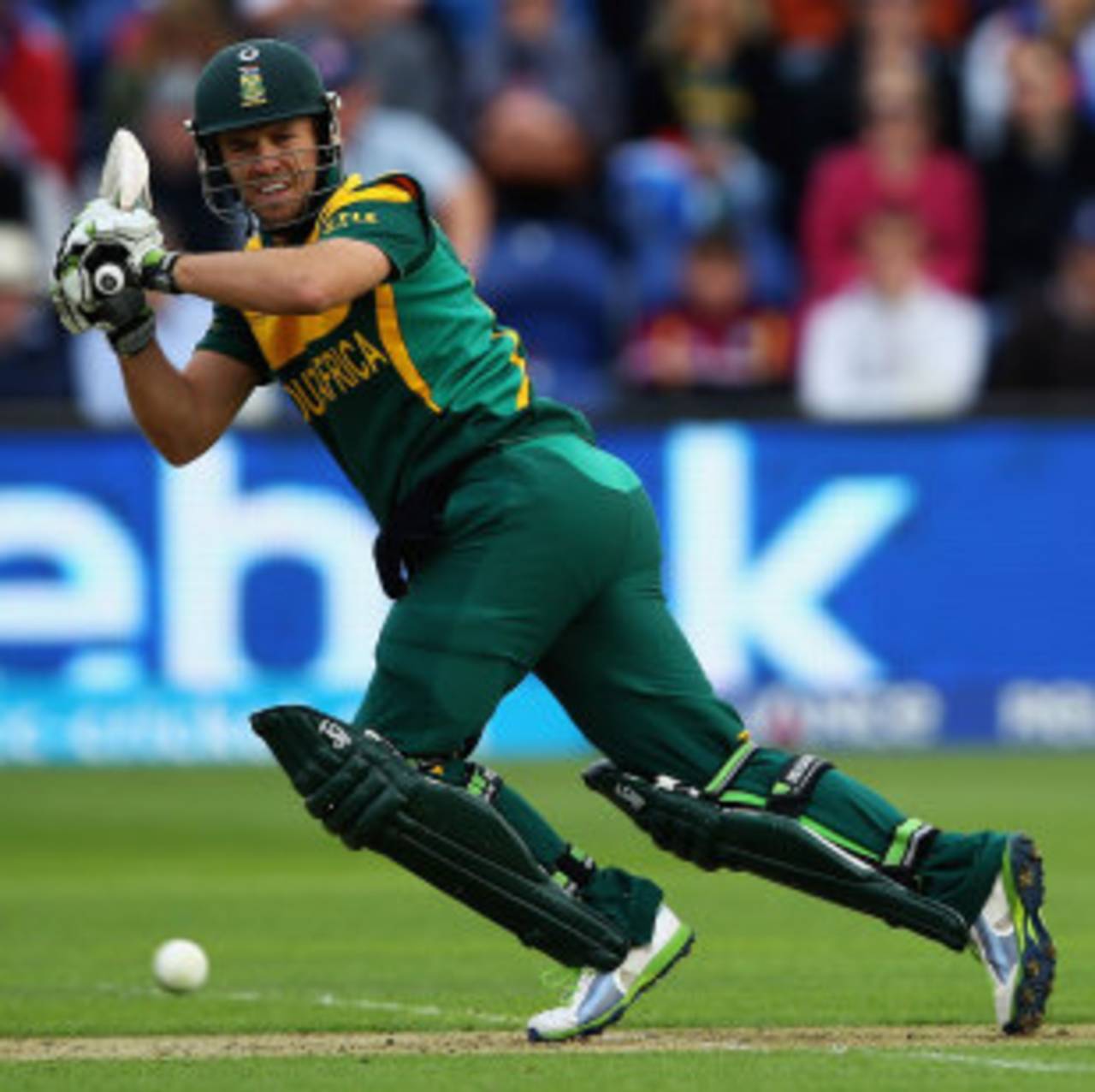 AB de Villiers tucks one to the leg side, South Africa v West Indies, Champions Trophy, Group B, Cardiff, June 14, 2013