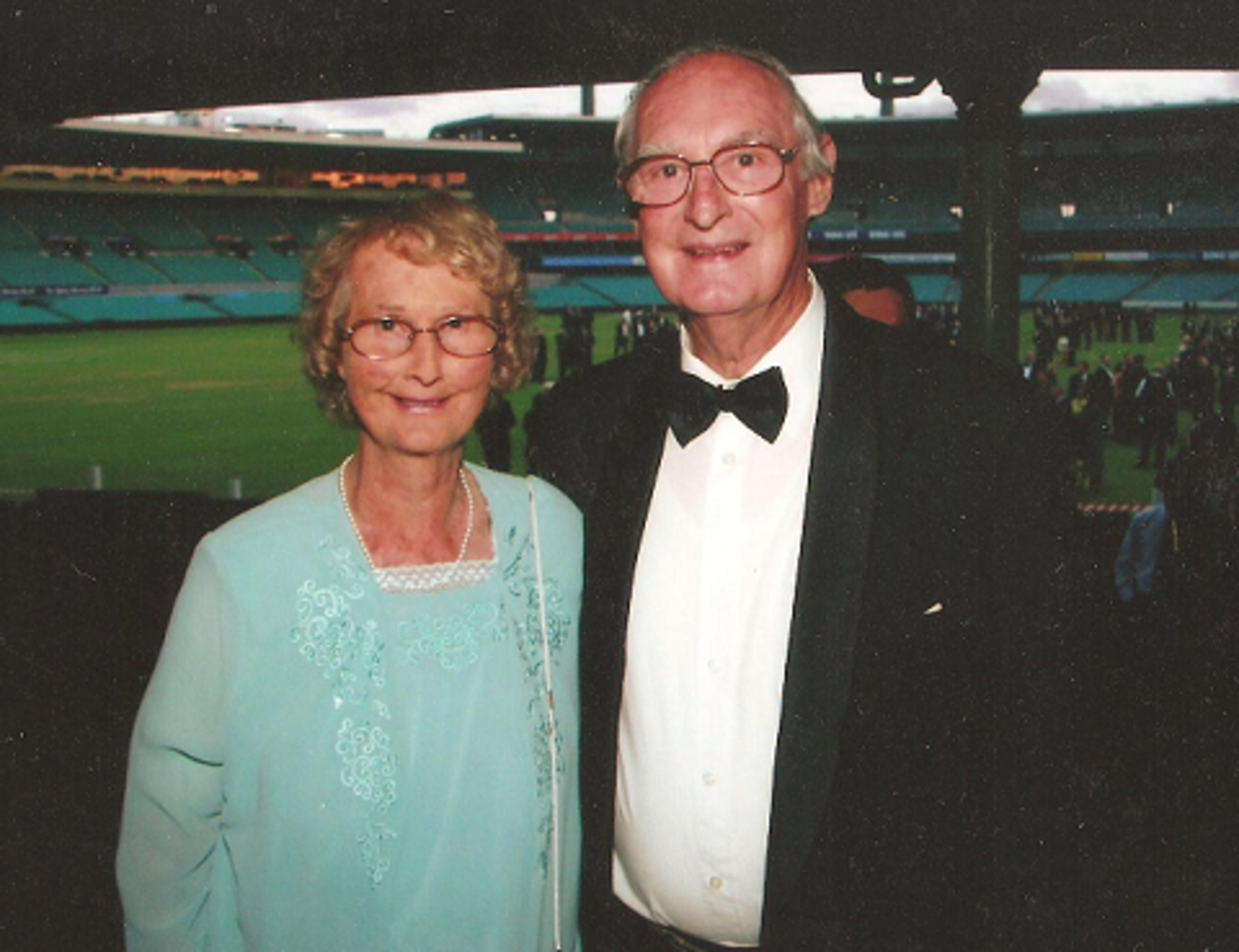 Brian and Judy Booth at the SCG, Sydney, October, 2011