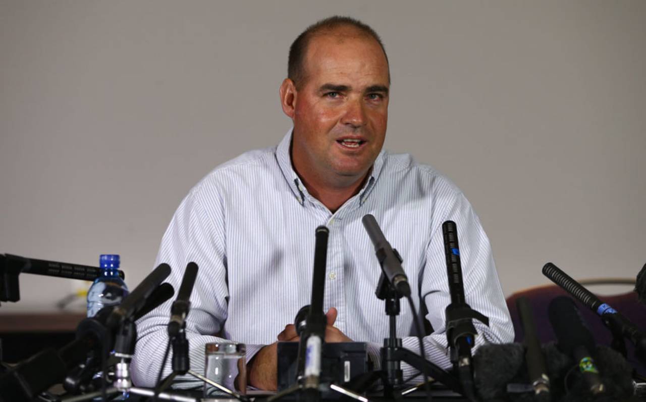 Mickey Arthur during a press conference, Bristol, June 24, 2013