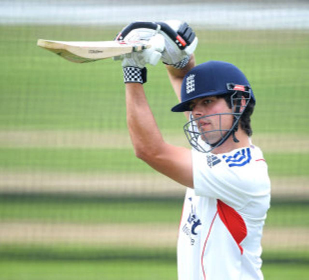 Alastair Cook practises in the nets, Trent Bridge, July 8, 2013