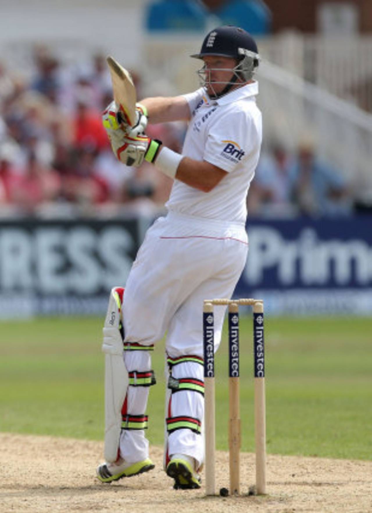 Ian Bell pulls during his half-century, England v Australia, 1st Investec Test, Trent Bridge, 3rd day, July 12, 2013