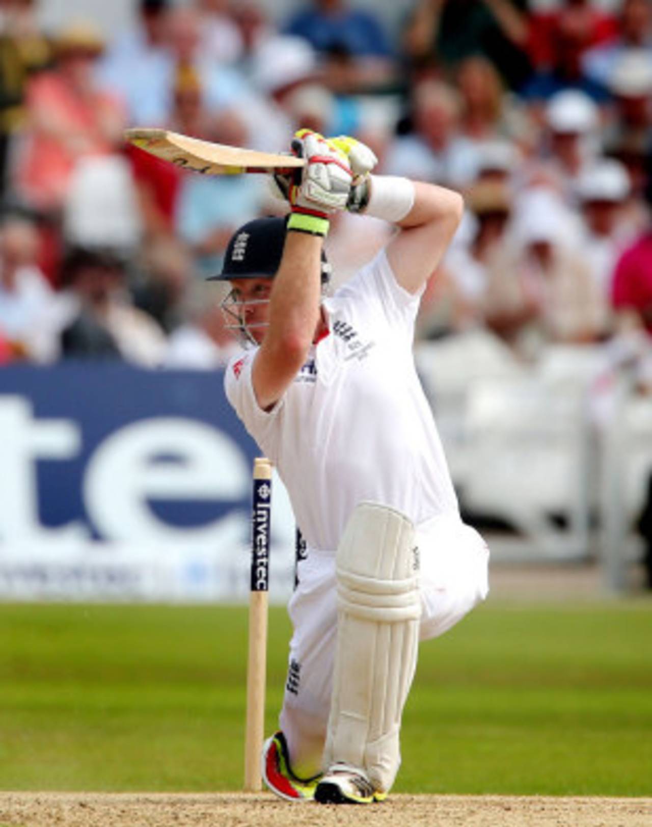 Ian Bell plays a rare cover drive, England v Australia, 1st Investec Test, Trent Bridge, 3rd day, July 12, 2013