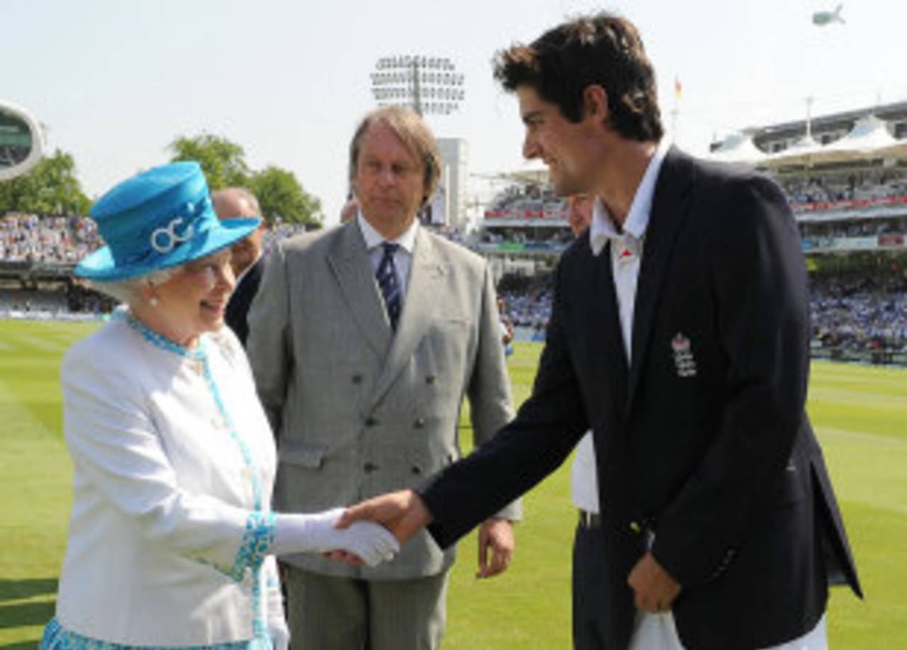 Alastair Cook meets Her Majesty The Queen, England v Australia, 2nd Investec Ashes Test, Lord's, 1st day, July 18, 2013