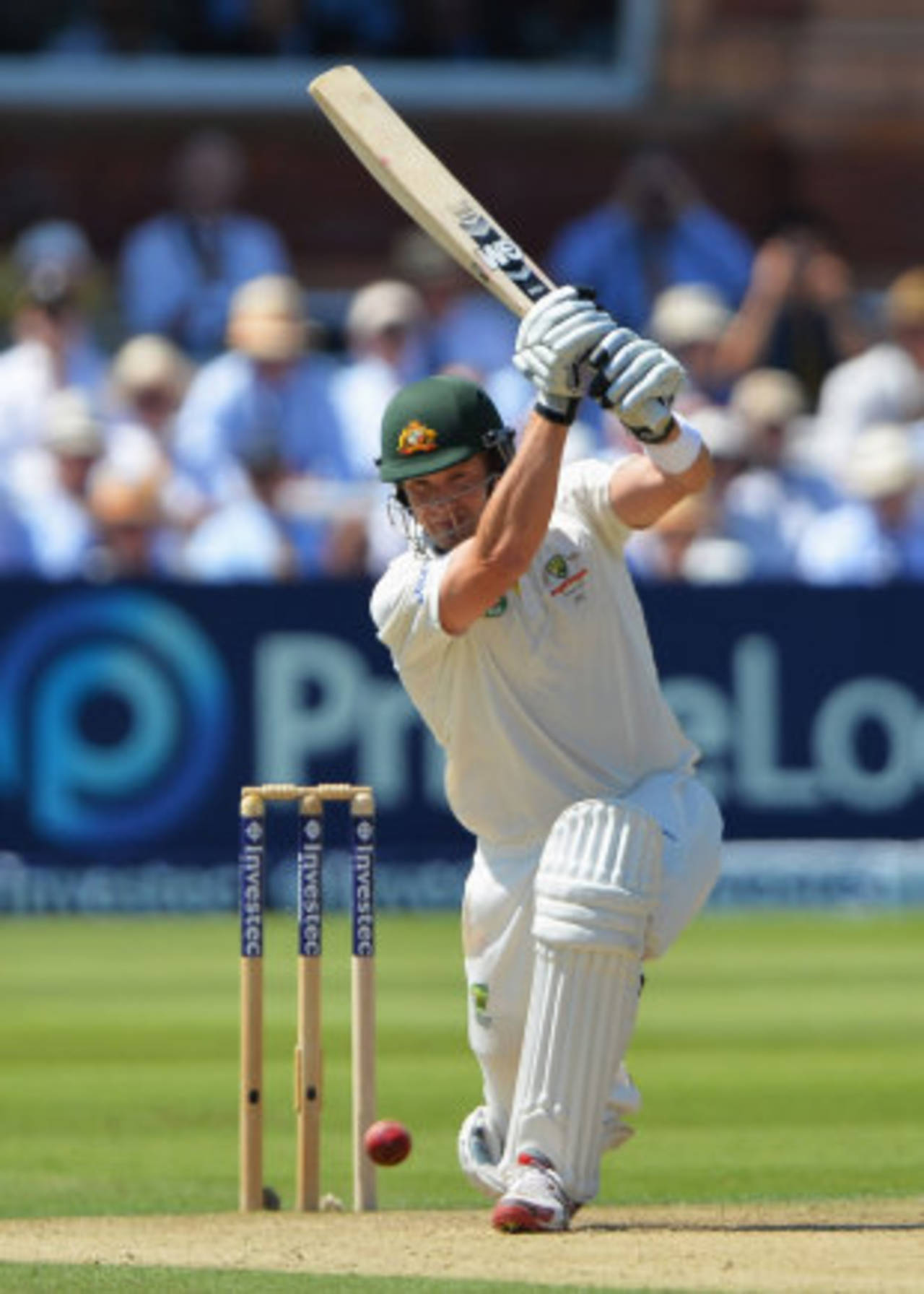 Shane Watson crunches a drive into the off side, England v Australia, 2nd Investec Ashes Test, Lord's, 2nd day, July 19, 2013