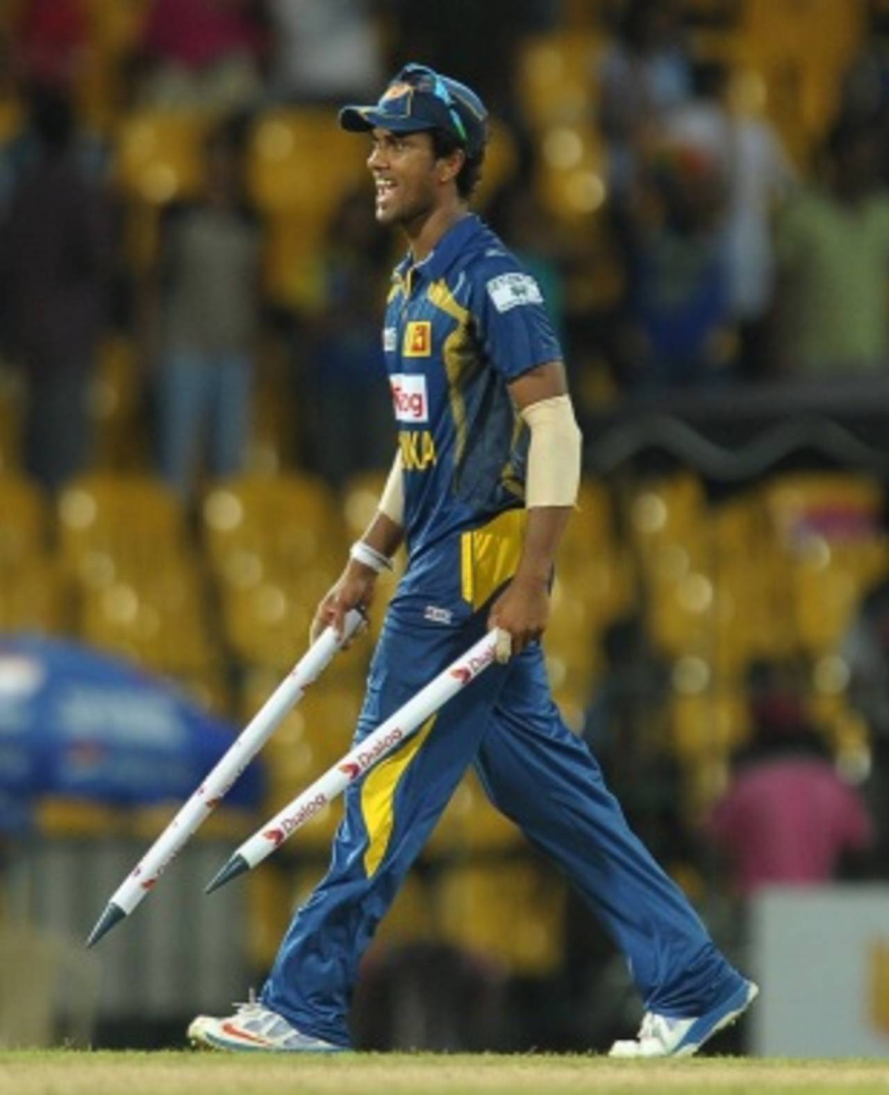 Dinesh Chandimal is all smiles after his side's win, Sri Lanka v South Africa, 1st ODI, Colombo, July 20, 2013