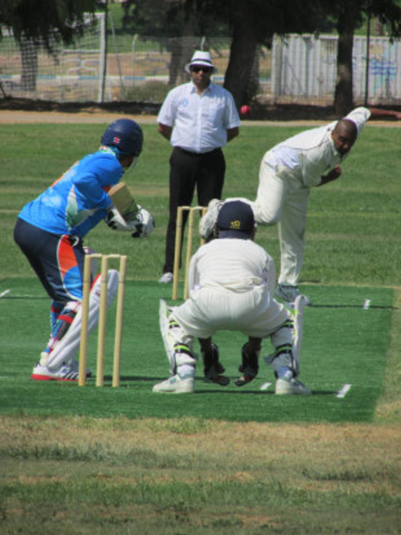 Action from opening match of the 19th Maccabiah, Israel v India in Ashdod&nbsp;&nbsp;&bull;&nbsp;&nbsp;Israel Cricket Association