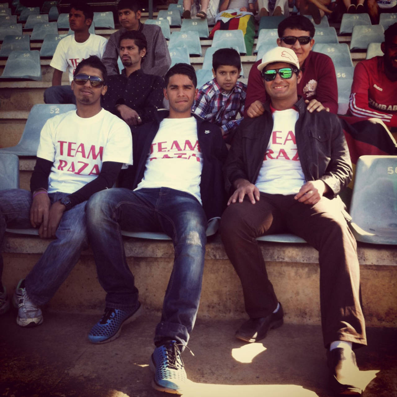 Members of Team Raza, Zimbabwe v India, 2nd ODI, Harare, July 26, 2013