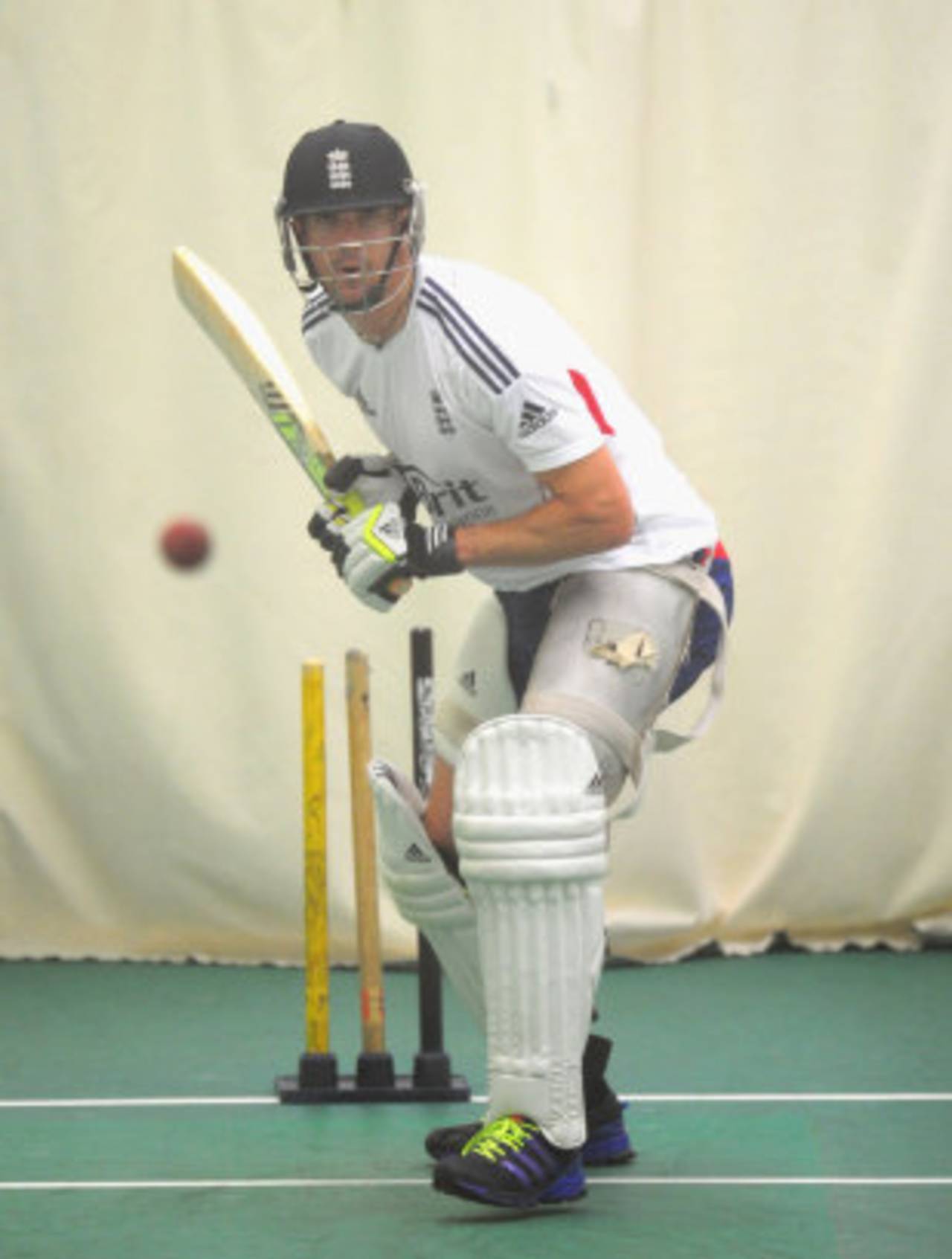 Kevin Pietersen bats in the nets, England v Australia, 3rd Investec Test, Old Trafford, July 31, 2013
