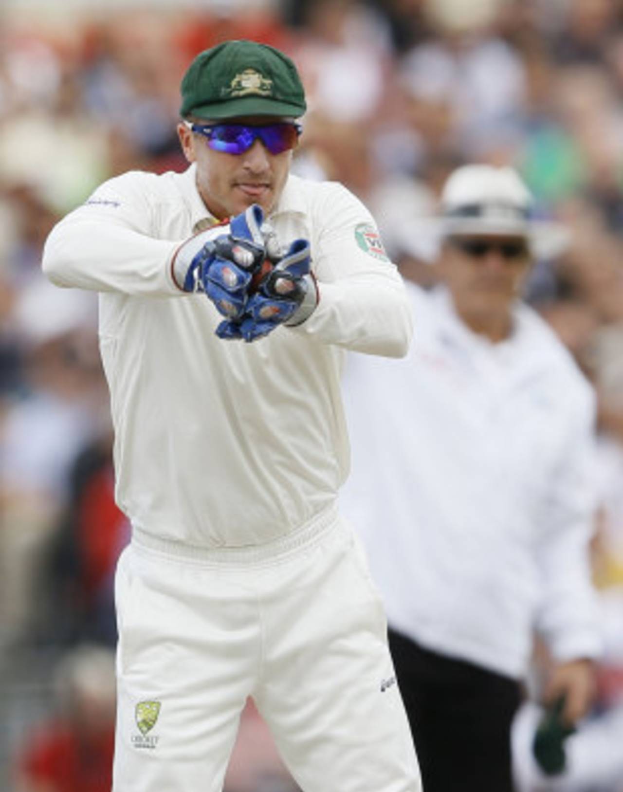 Brad Haddin had a very good game with the gloves, England v Australia, 3rd Investec Test, Old Trafford, 4th day, August 4, 2013