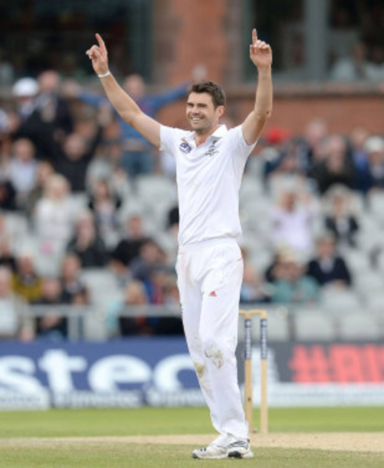 James Anderson finally had some wickets to enjoy, England v Australia, 3rd Investec Test, Old Trafford, 4th day, August 4, 2013