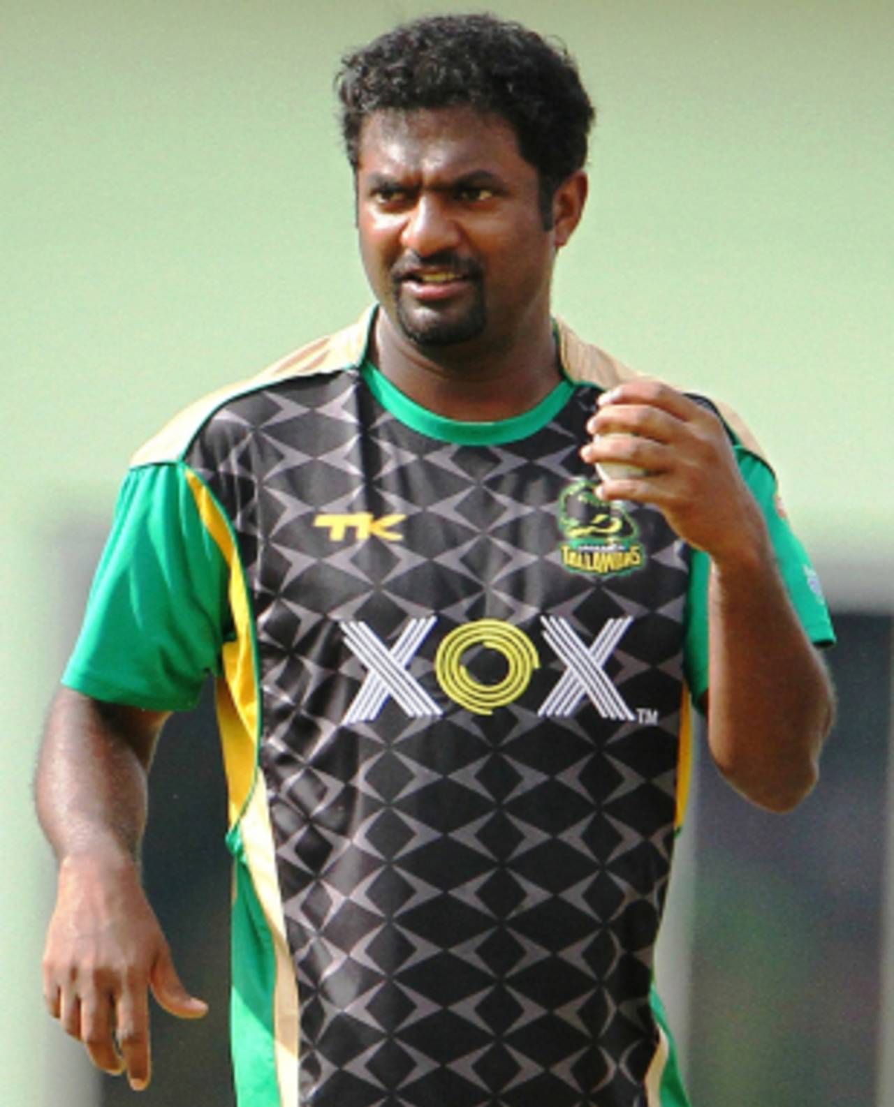 Muttiah Muralitharan turns out for Jamaica Tallawahs, Antigua Hawksbills v Jamaica Tallawahs, Caribbean Premier League 2013, Providence, August 4, 2013