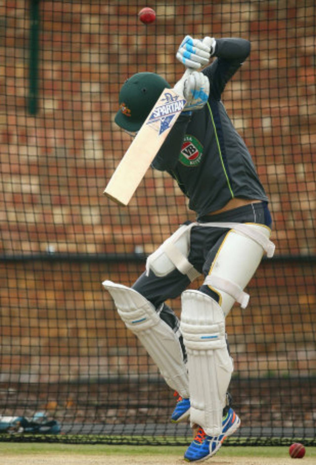 Michael Clarke takes evasive action in the nets, County Ground, Northampton, August 15, 2013