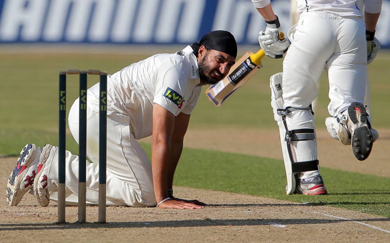 Monty Panesar had a tough day, Essex v Northamptonshire, County Championship, Division Two, Colchester, August 20, 2013