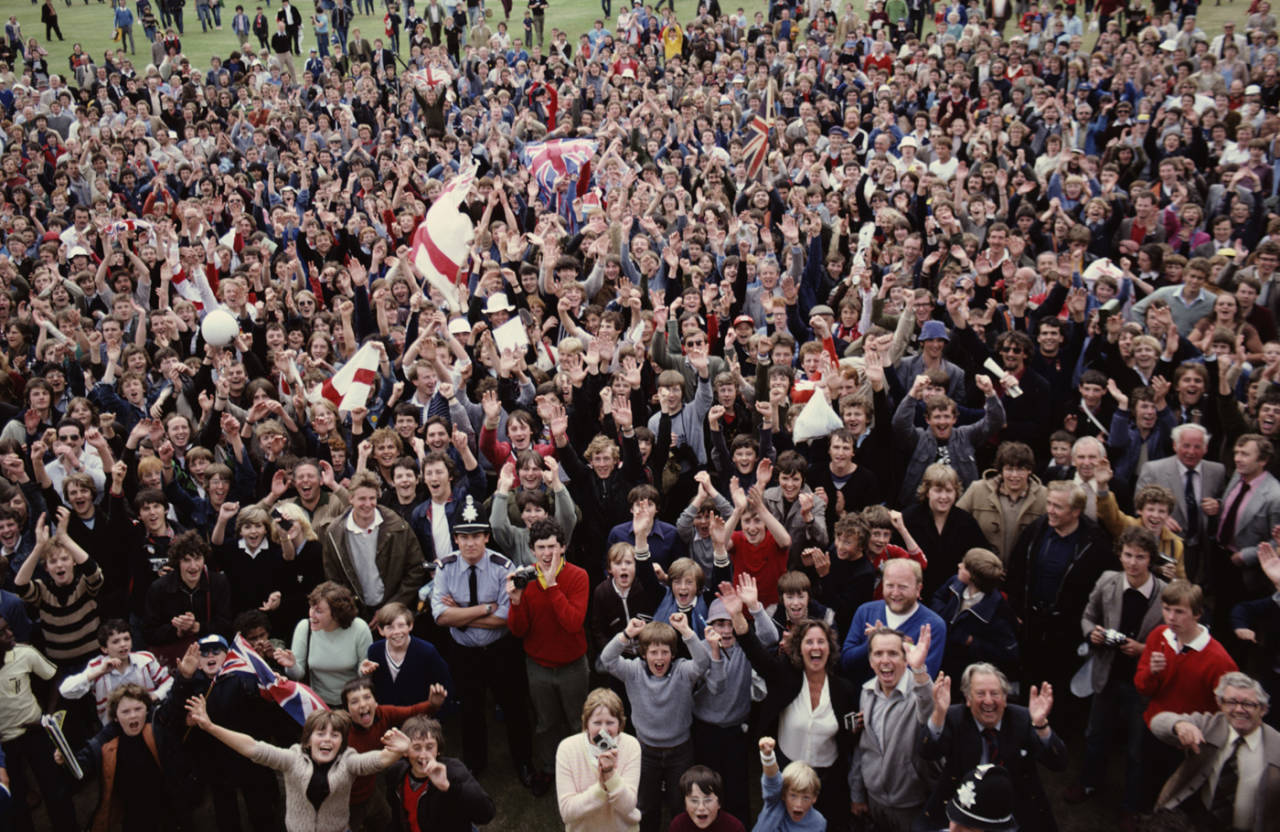 Jubilant England fans throng the field after the win&nbsp;&nbsp;&bull;&nbsp;&nbsp;PA Photos
