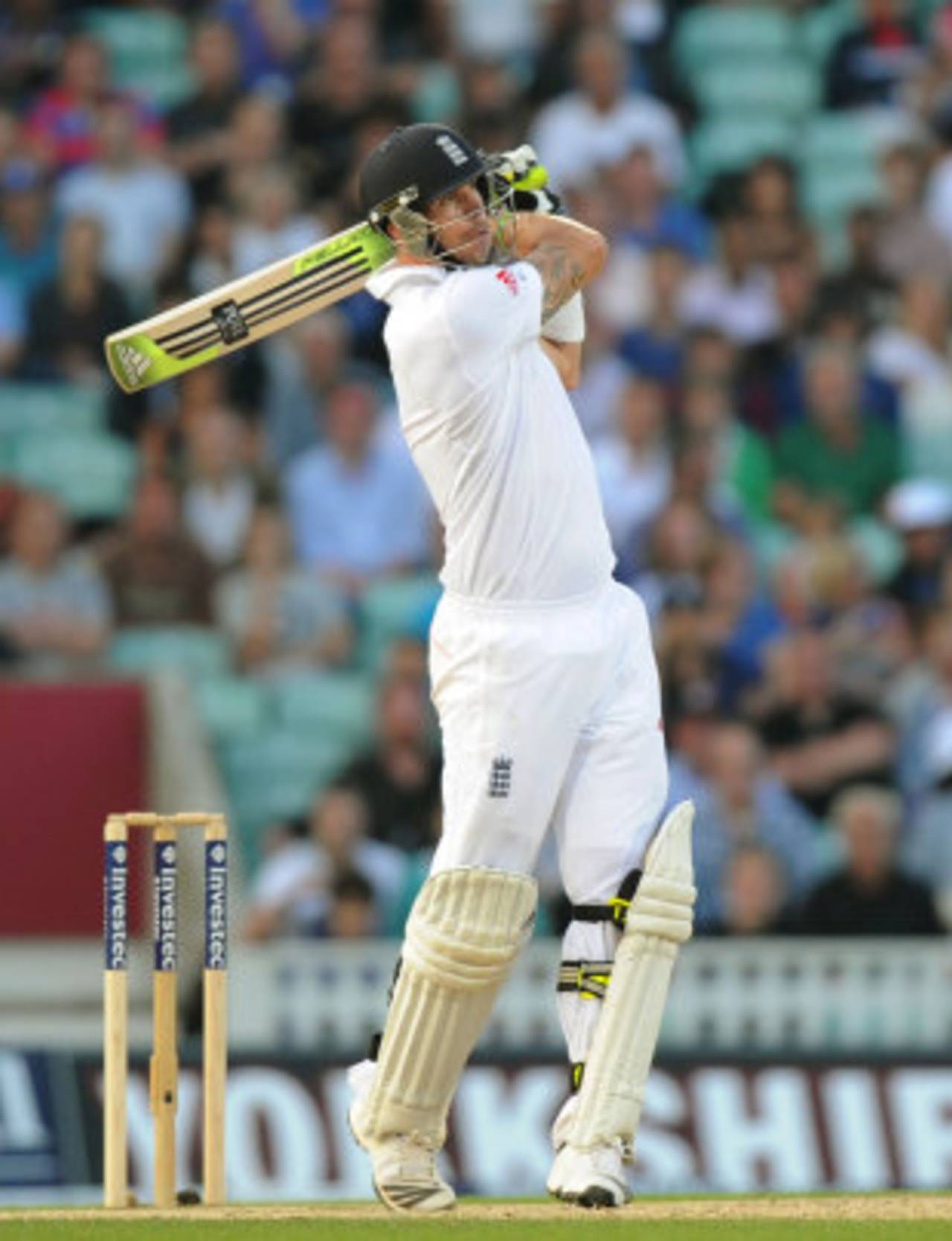 Kevin Pietersen batted in typically aggressive fashion, England v Australia, 5th Investec Test, The Oval, 5th day, August 25, 2013