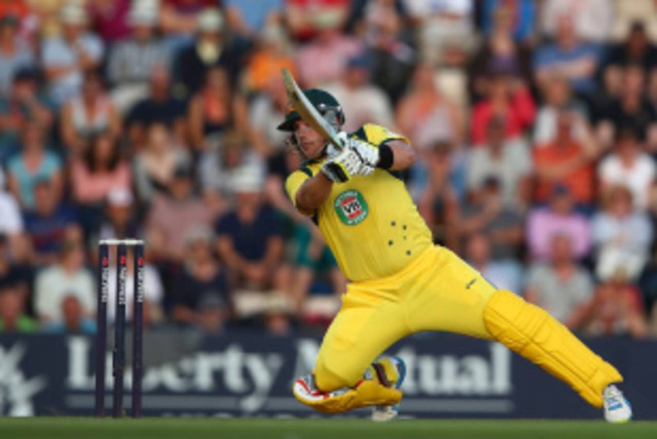 Aaron Finch goes horizontal, England v Australia, 1st T20, Ageas Bowl, August 29, 2013