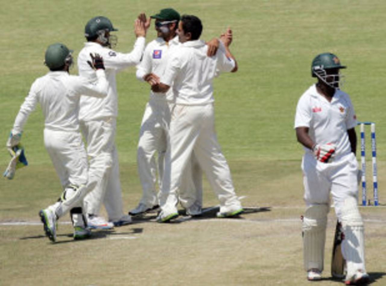 Abdur Rehman got rid of Zimbabwe's first-innings heroes: Waller, Raza and Chigumbura&nbsp;&nbsp;&bull;&nbsp;&nbsp;AFP