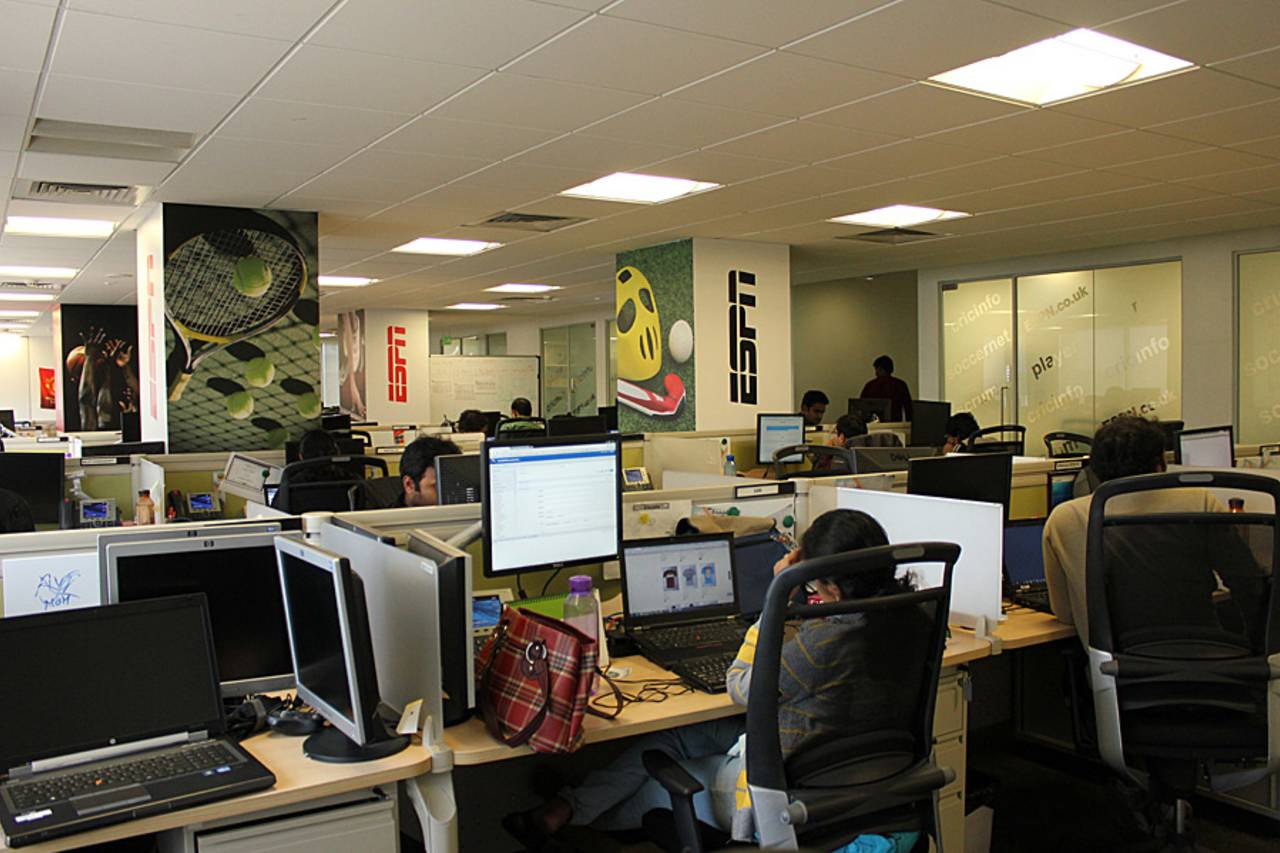 A view of the ESPNcricinfo offices, Bangalore, 2013