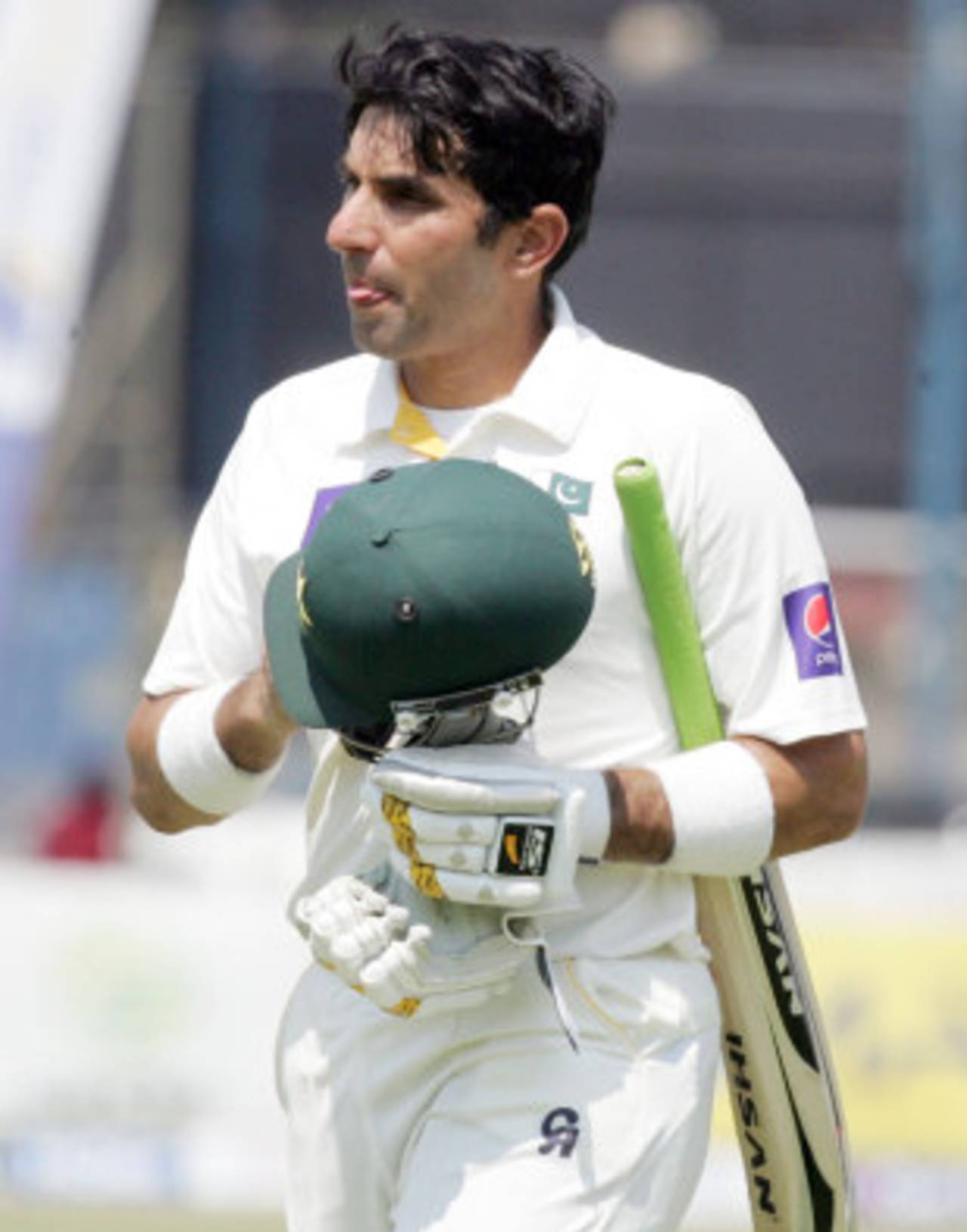 Misbah-ul-Haq was left unbeaten on 79, Zimbabwe v Pakistan, 2nd Test, Harare, 5th day, September 14, 2013