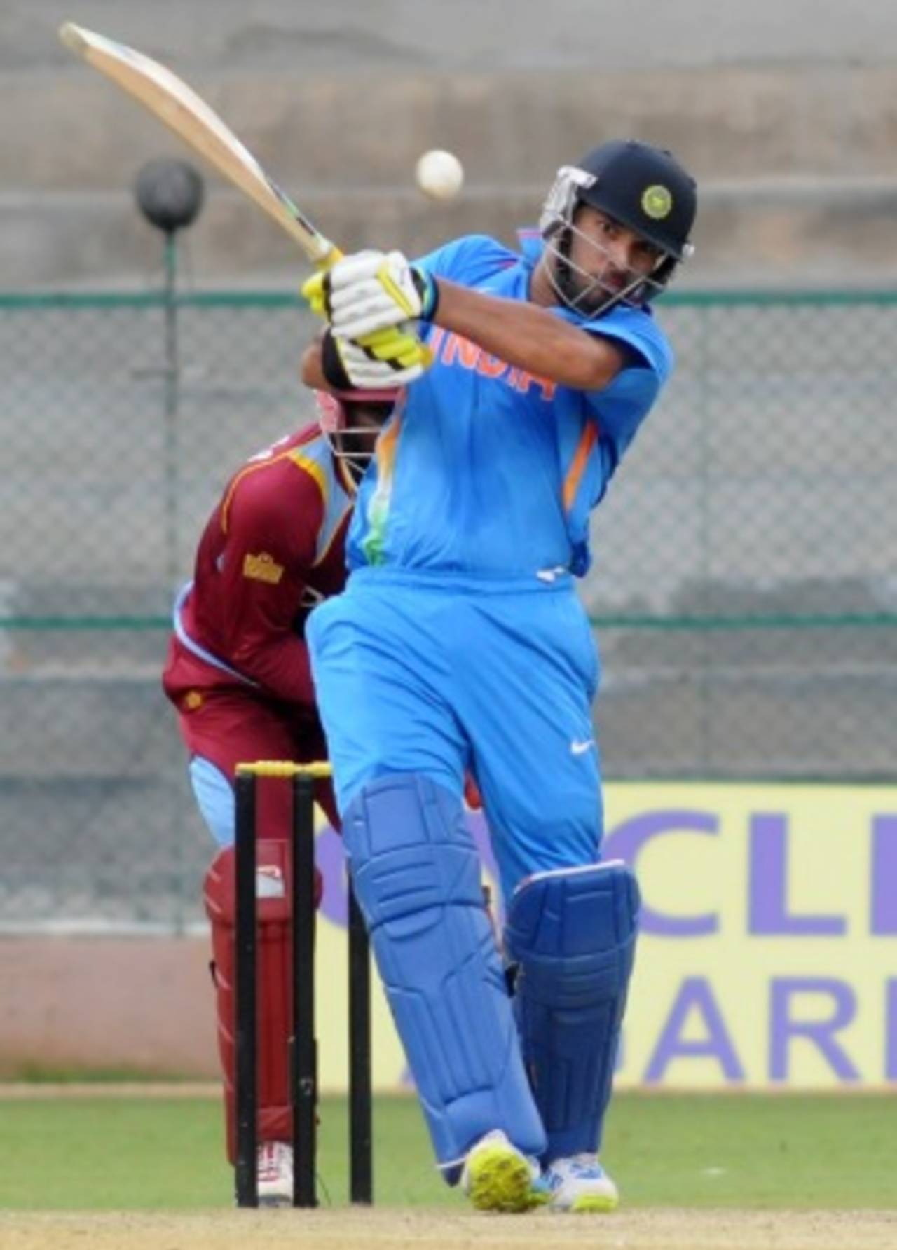 Yuvraj Singh top-scored for India A again, India A v West Indies A, 2nd unofficial ODI, Bangalore, September 17, 2013