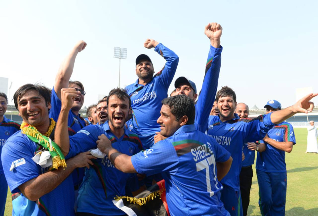 Afghanistan are overjoyed at qualifying for their first 50-over World Cup, Afghanistan v Kenya, WCL Championship, Sharjah, October 4, 2013