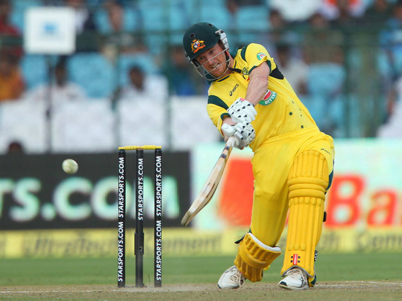 George Bailey scored 40 of his 92 runs in the last five overs, India v Australia, 2nd ODI, Jaipur, October 16, 2013