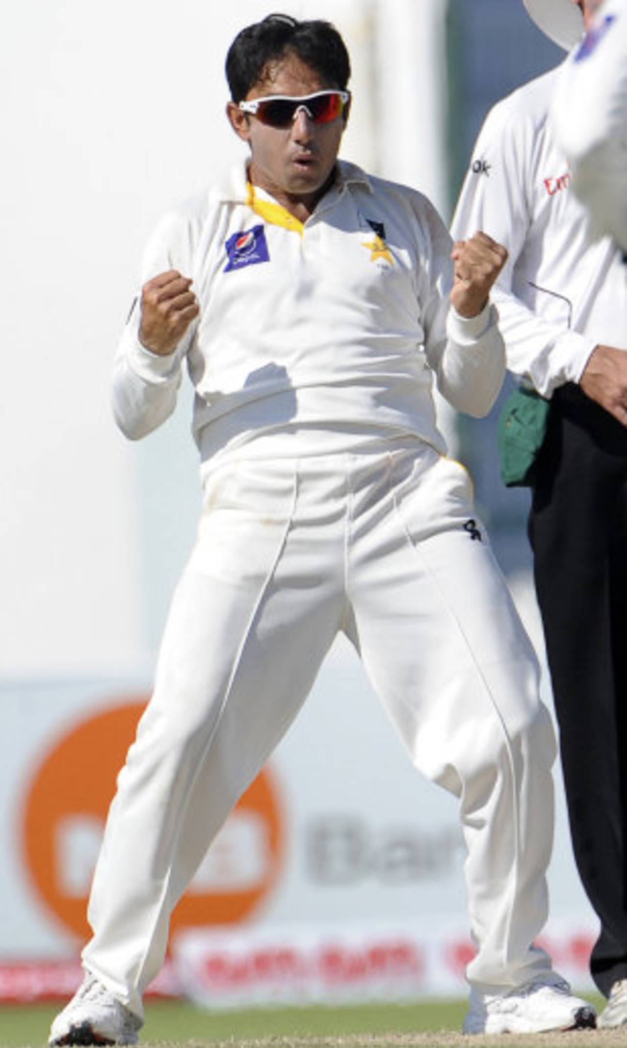 Saeed Ajmal took 4 for 74 in the second innings, Pakistan v South Africa, 1st Test, 4th day, Abu Dhabi, October 17, 2013