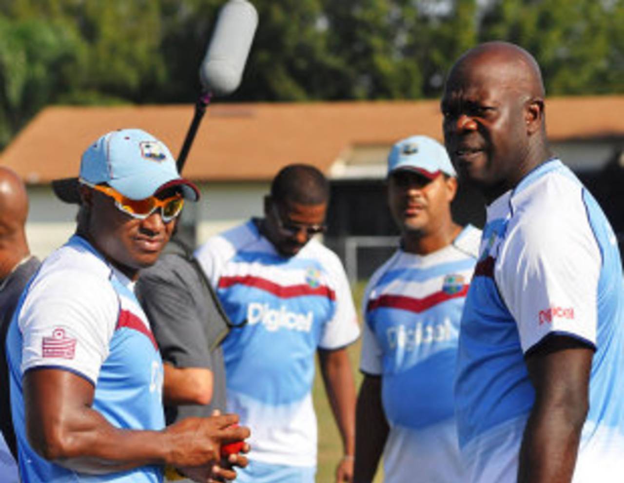 Tino Best and Ottis Gibson during West Indies' Elite tour to the USA, Florida, October 23, 2013