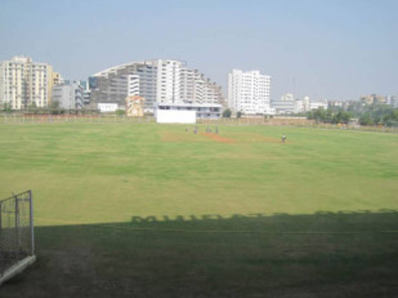 Preparations at the Lalbhai Contractor stadium ahead of the Ranji Trophy game, Surat, November 6, 2013