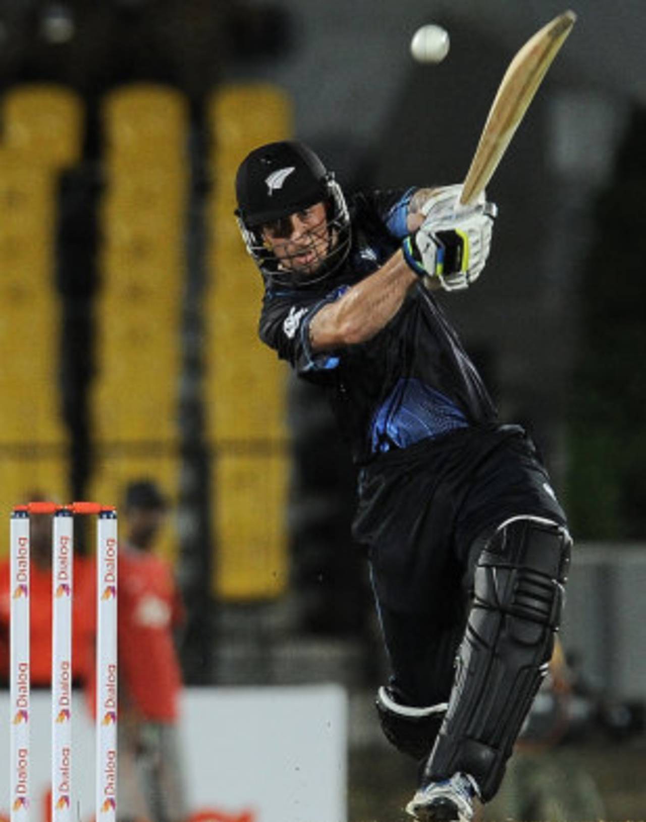 Luke Ronchi heaves one down the ground, Sri Lanka v New Zealand, 2nd ODI, Hambantota, November 12, 2013
