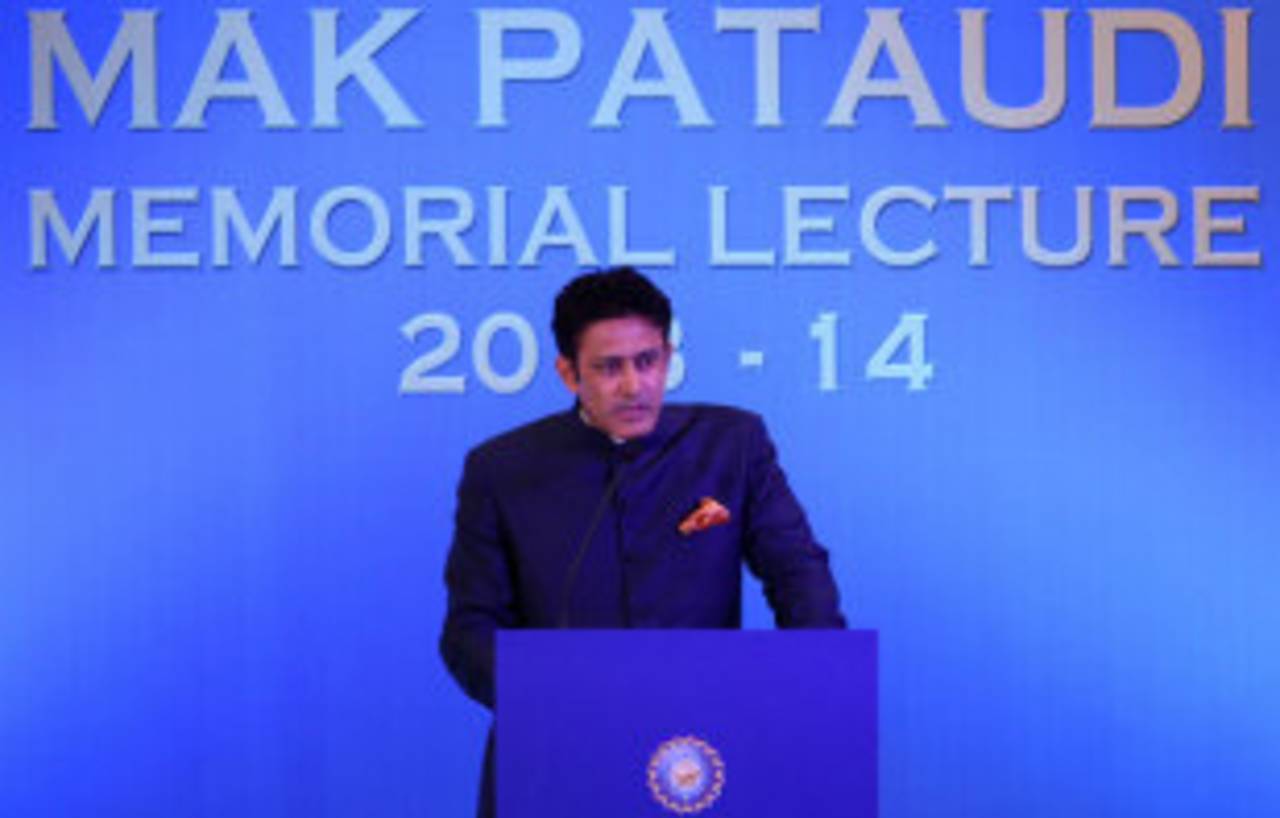 Anil Kumble delivers the annual Mansur Ali Khan Pataudi lecture, Mumbai, November 13, 2013