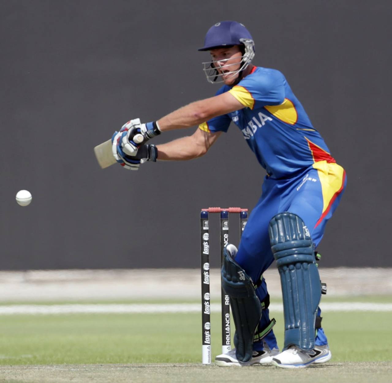 Louis van der Westhuizen opened the batting for Namibia after bowling three overs&nbsp;&nbsp;&bull;&nbsp;&nbsp;ICC/Getty