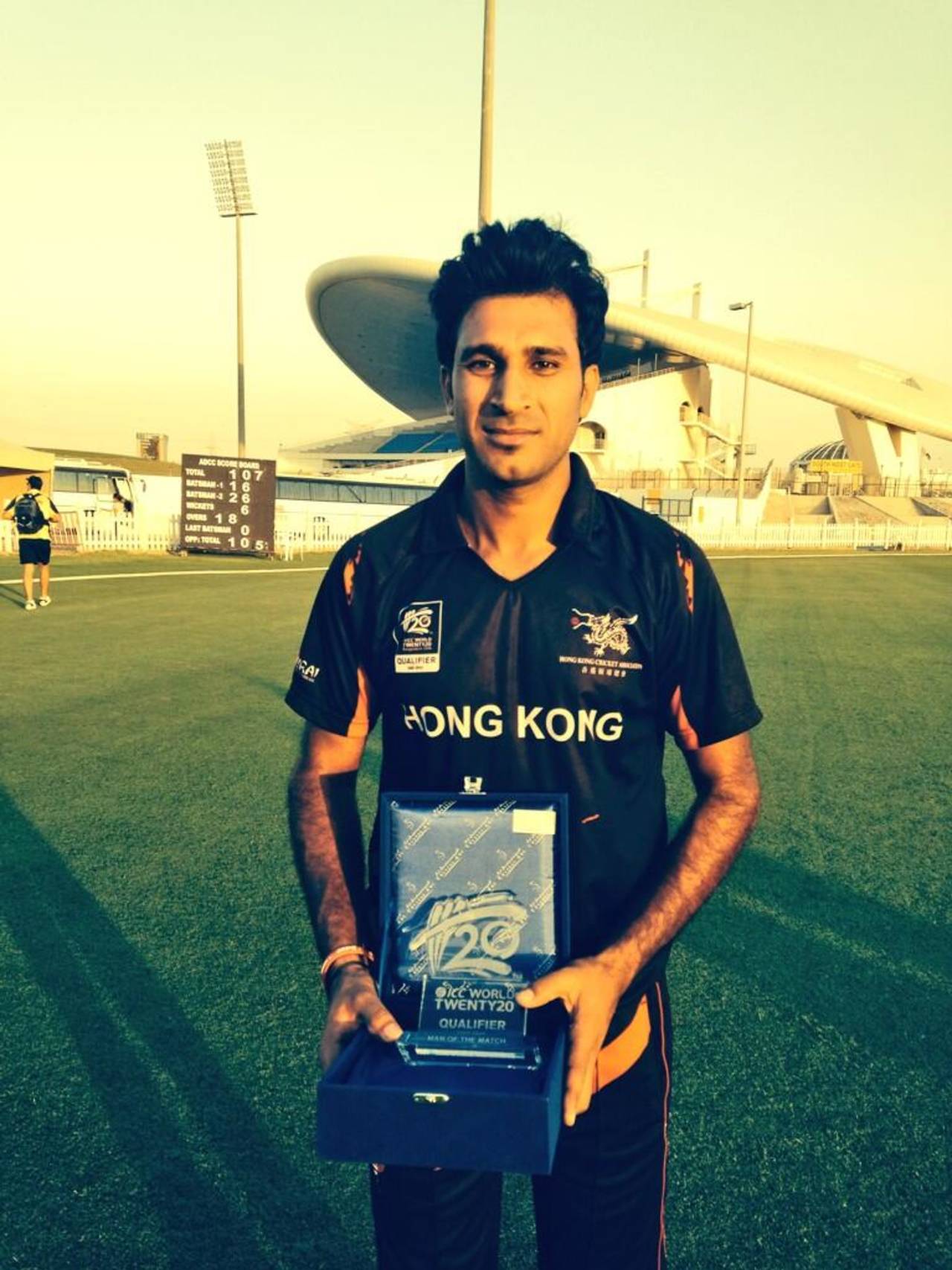 Tanwir Afzal picked up the Man of the Match award against Uganda