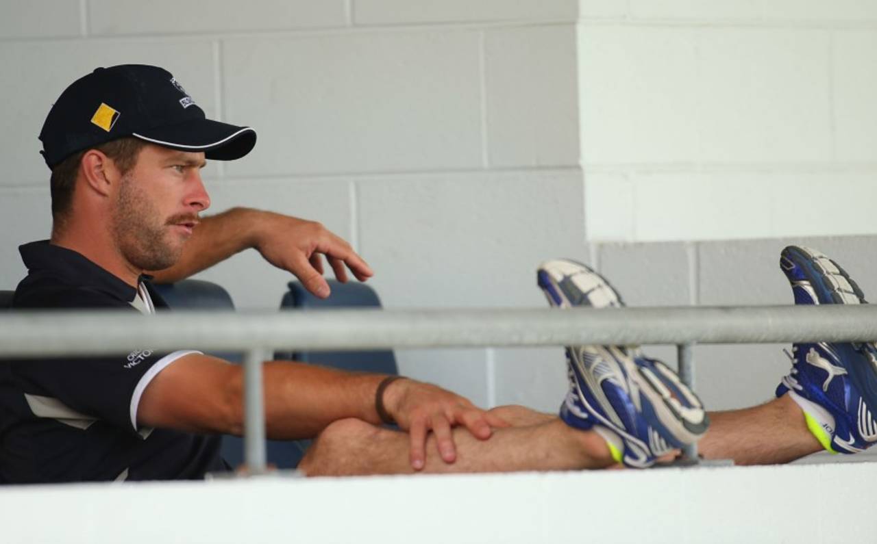 Matthew Wade watches on as he serves his suspension, Western Australia v Victoria, Sheffield Shield, Perth, 1st day, November 22, 2013