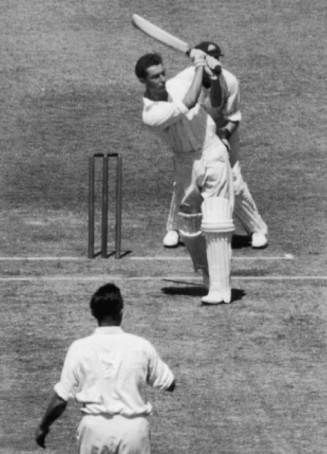 Reg Simpson batting during his innings of 156 not out at the MCG, Australia v England, 5th Test, Melbourne, February 27, 1951