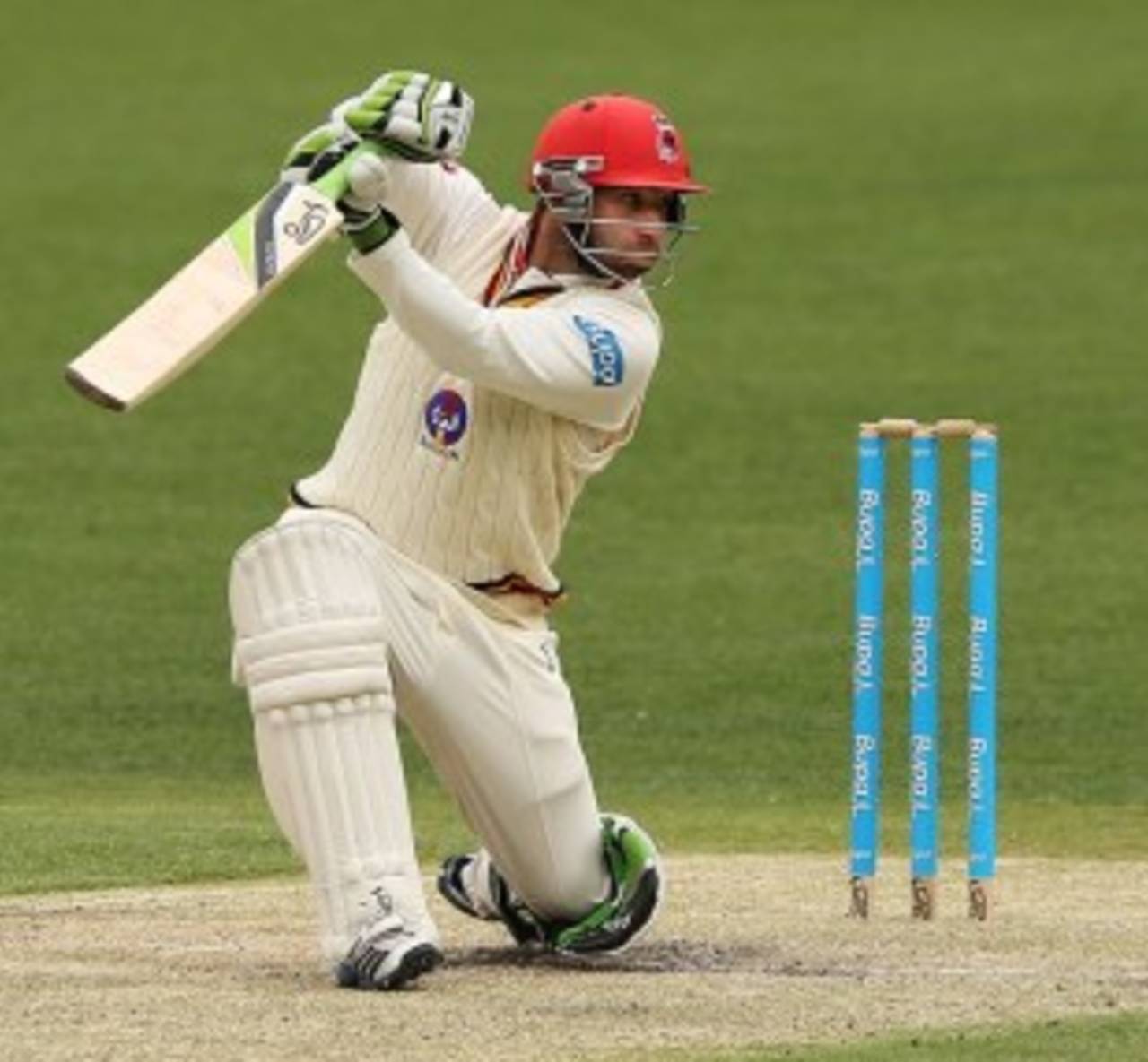 Phillip Hughes square drives during his half-century, Victoria v South Australia, Sheffield Shield, Melbourne, 1st day, November 29, 2013