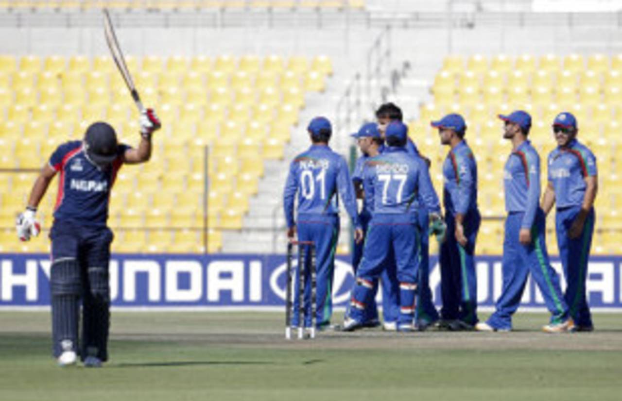 Afghanistan's bowlers made regular breakthroughs during the Nepal innings&nbsp;&nbsp;&bull;&nbsp;&nbsp;ICC/Getty