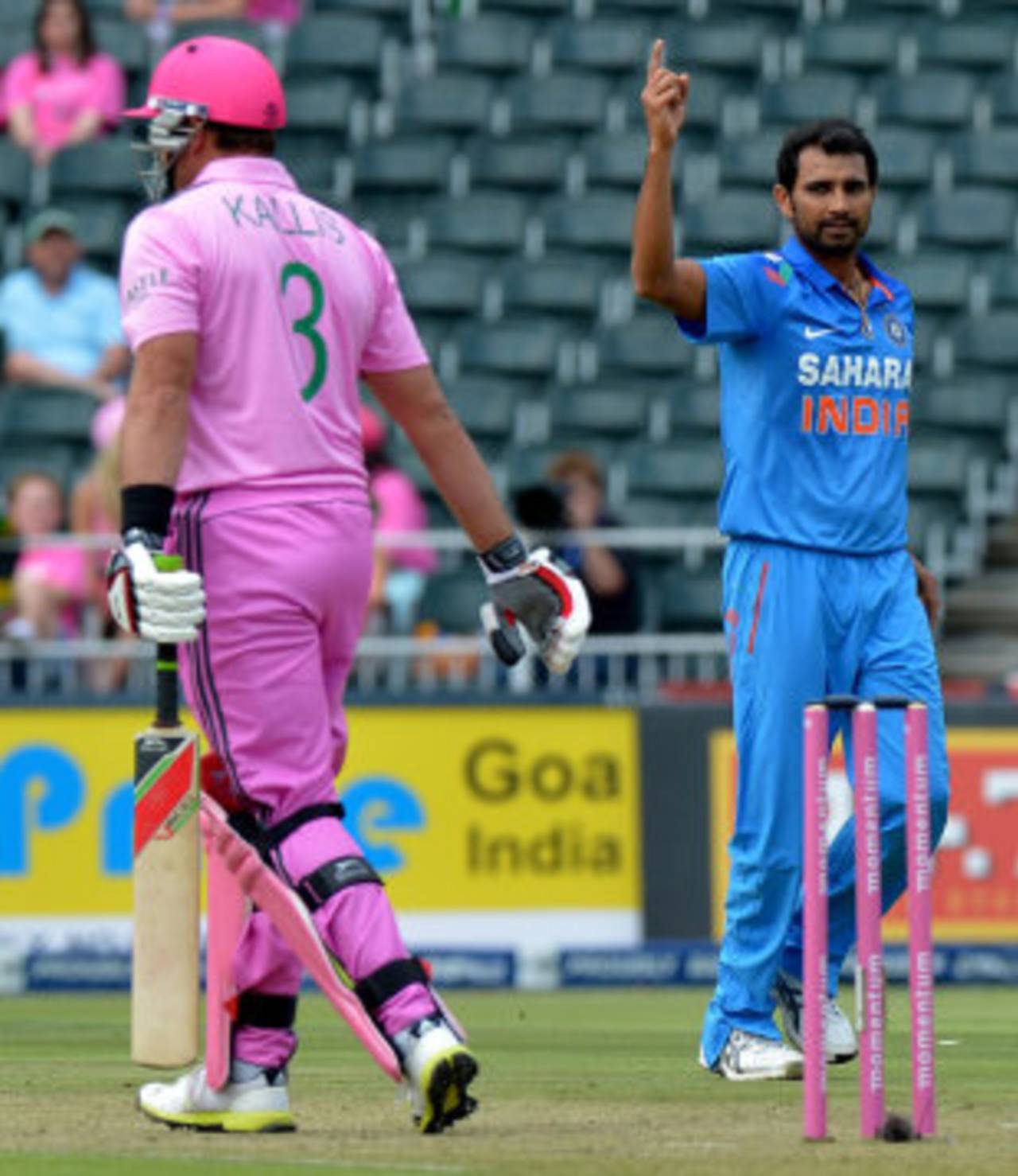 Mohammed Shami clearly hit the pitch harder than the opening bowlers, and he produced better results&nbsp;&nbsp;&bull;&nbsp;&nbsp;AFP