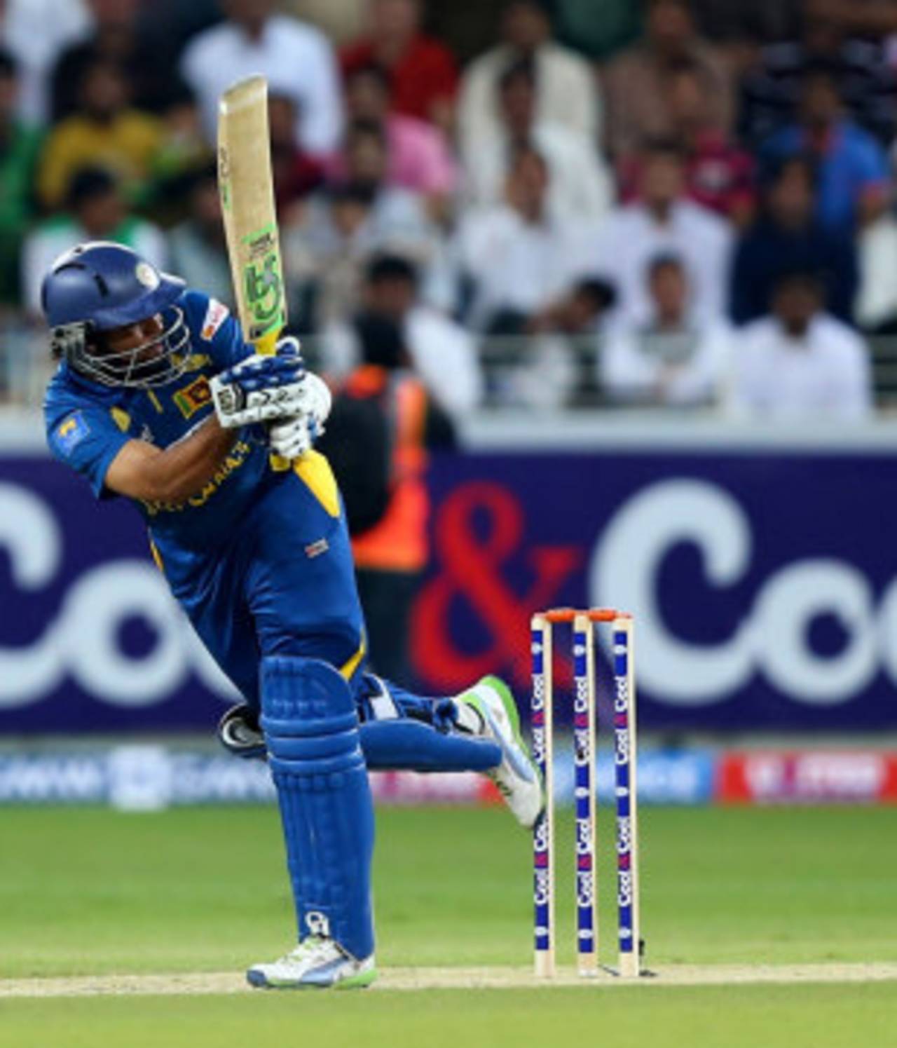 Tillakaratne Dilshan flicks the ball off his legs, Pakistan v Sri Lanka, 2nd T20, Dubai, December 13, 2013