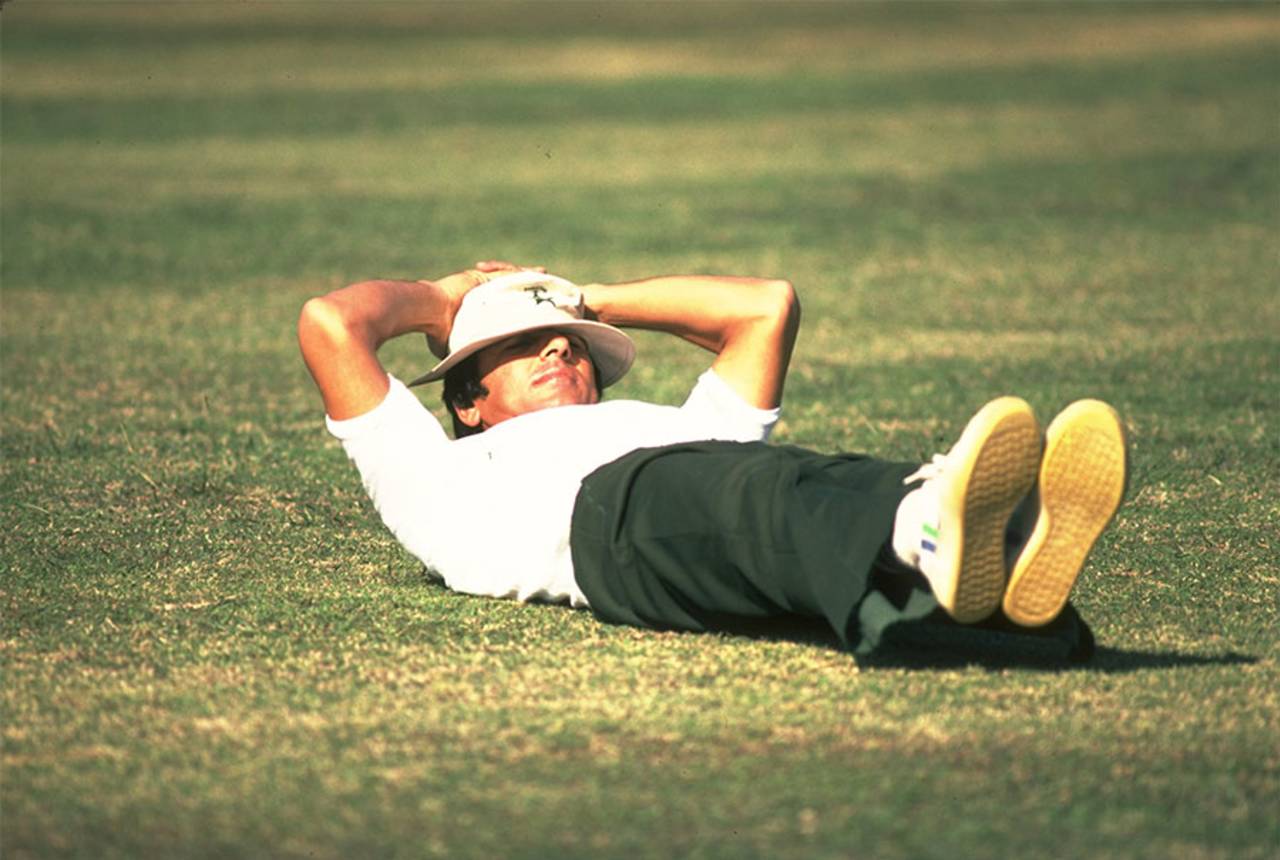 Majid Khan relaxes, November 29, 1980