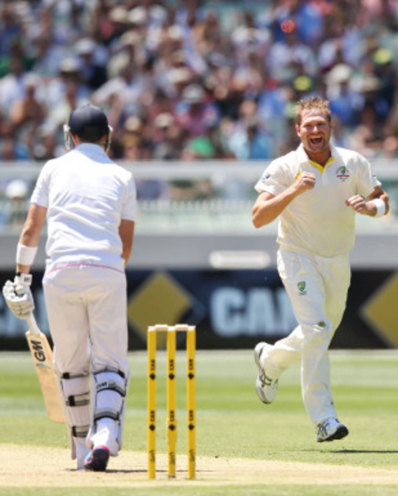 Ryan Harris found Joe Root's outside edge, Australia v England, 4th Test, Melbourne, 1st day, December 26, 2013