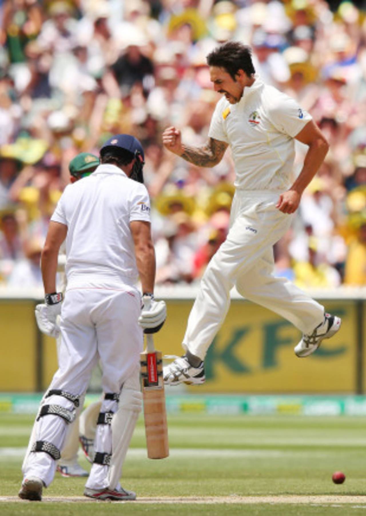 Mitchell Johnson trapped Alastair Cook lbw, Australia v England, 4th Test, Melbourne, 3rd day, December 28, 2013
