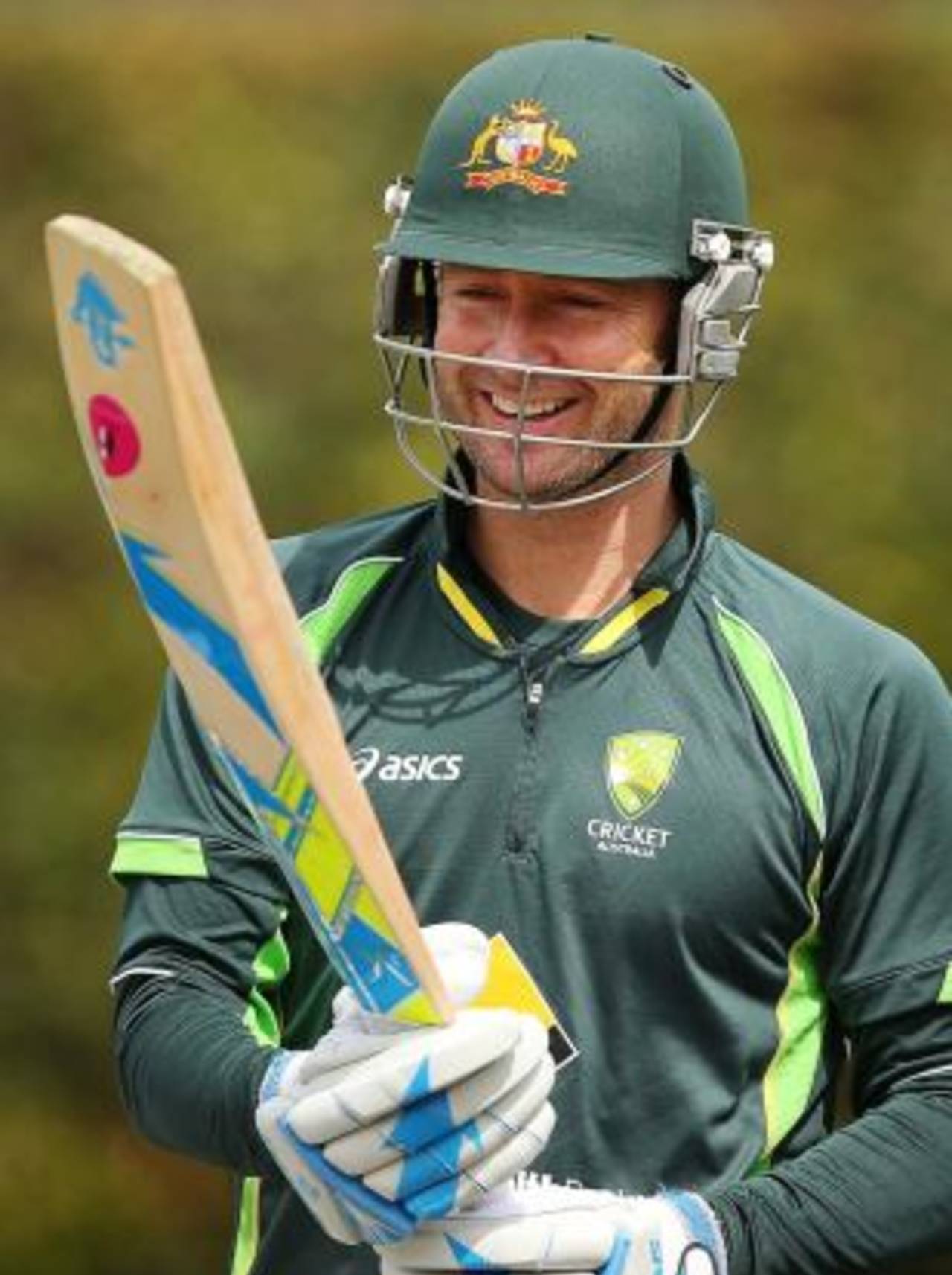 Michael Clarke has a laugh during a net session on New Year's Day, Sydney, January 1, 2014