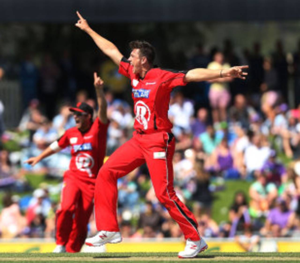 James Pattinson took 4 for 24 in his second match back, Hobart Hurricanes v Melbourne Renegades, Big Bash League, Hobart, January 1, 2014