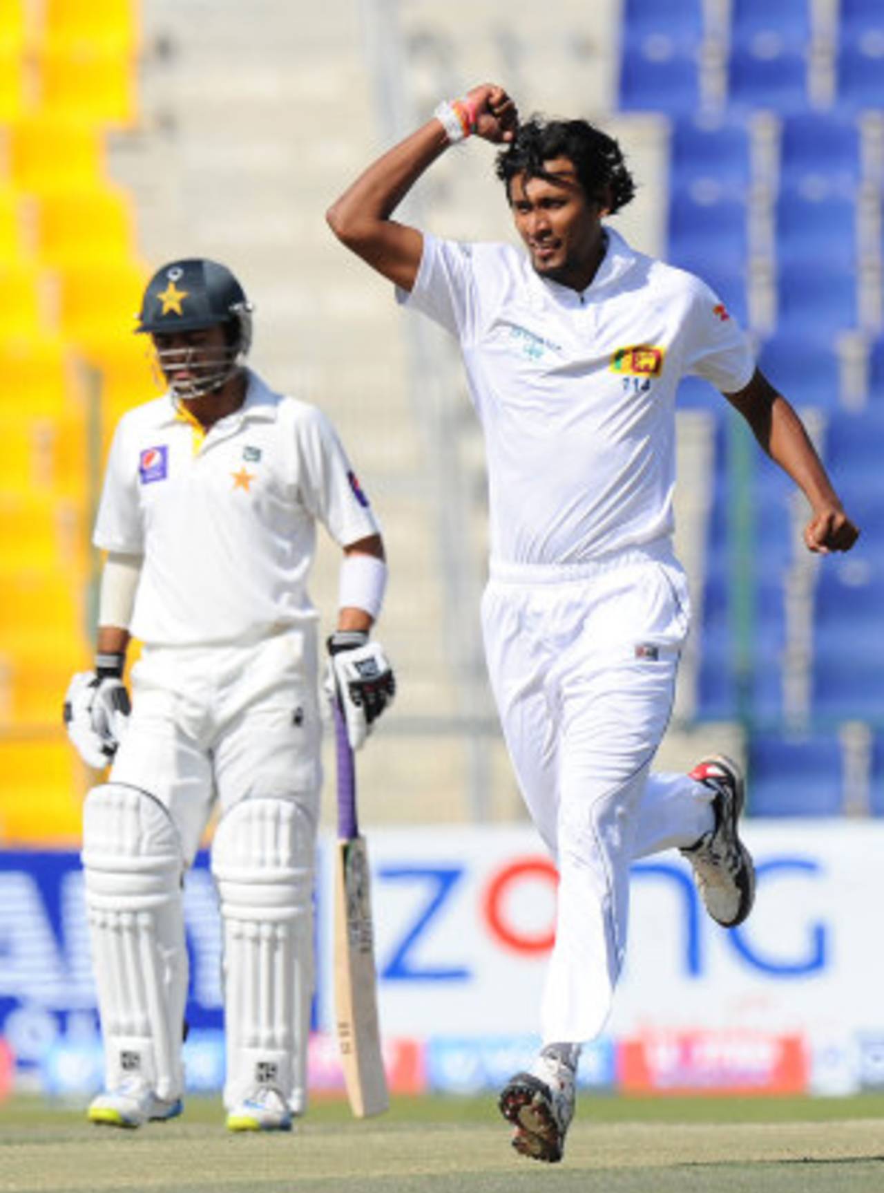 Suranga Lakmal had a good workload, bowling 46 overs in the match and his captain was pleased&nbsp;&nbsp;&bull;&nbsp;&nbsp;AFP