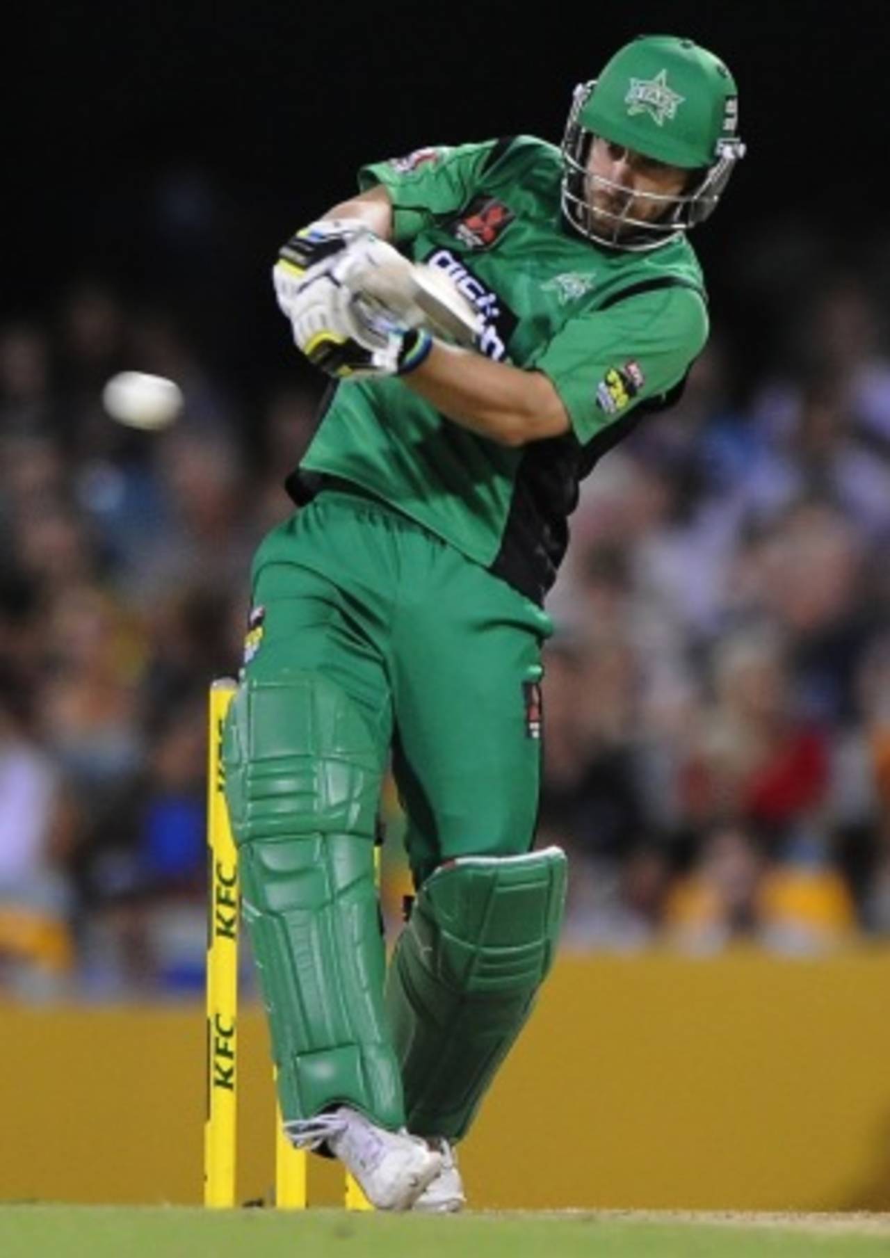 Matthew Wade targets the leg side, Brisbane Heat v Melbourne Stars, Big Bash League, Brisbane, January 11, 2014