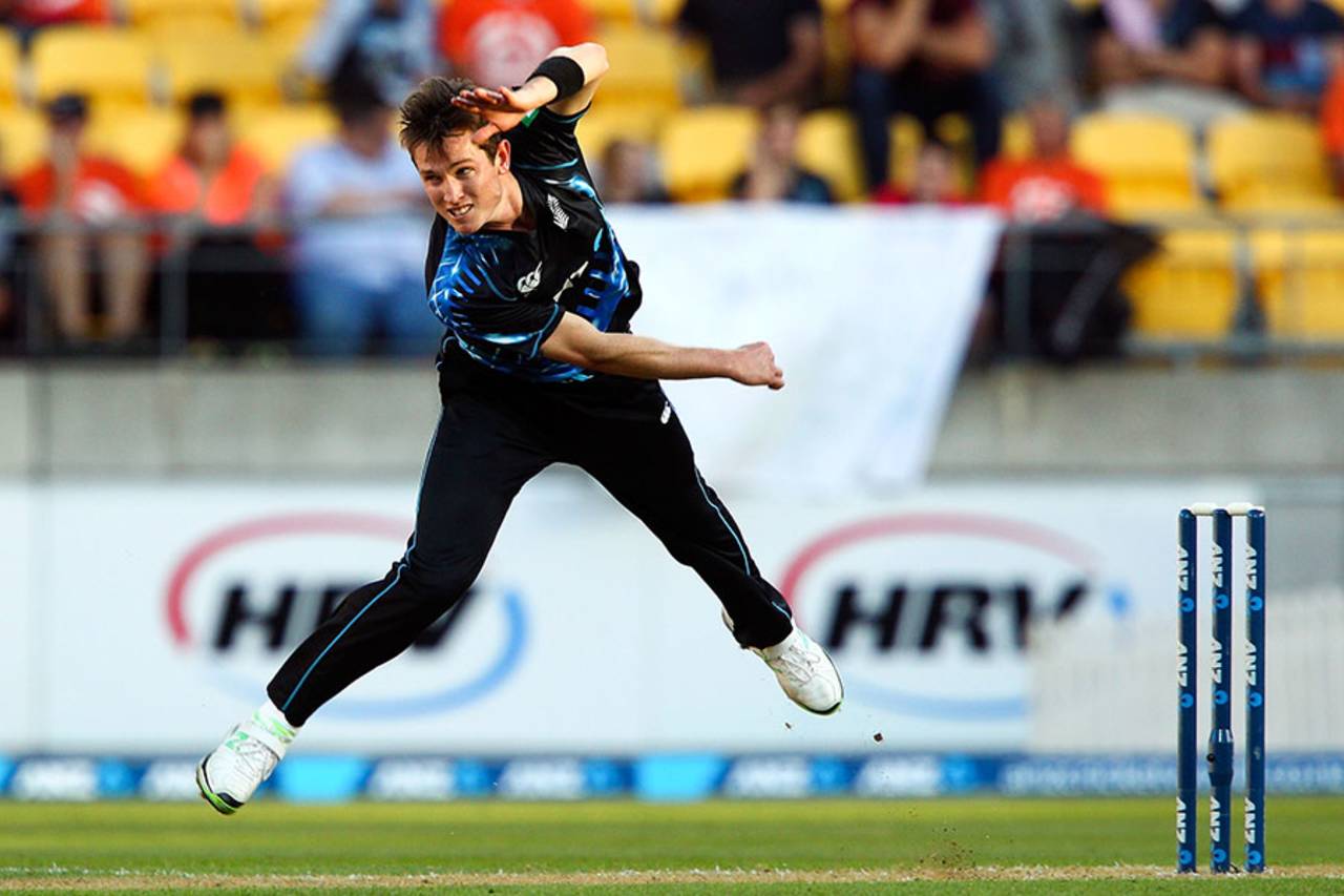 Adam Milne picked up two wickets, New Zealand v West Indies, 2nd T20, Wellington, January 15, 2014