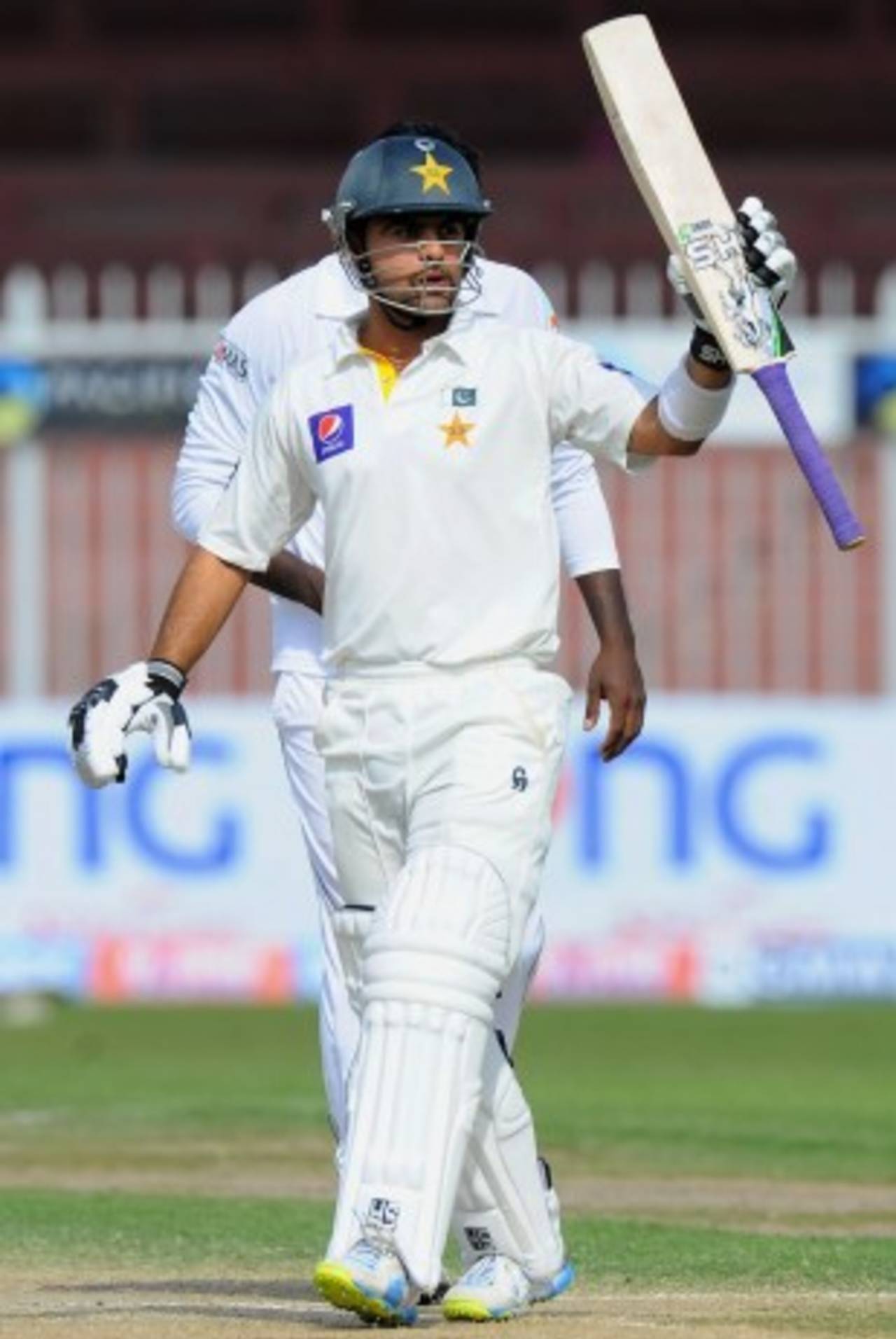 Ahmed Shehzad reached 50 off 150 balls, Pakistan v Sri Lanka, 3rd Test, Sharjah, 3rd day, January 18, 2014