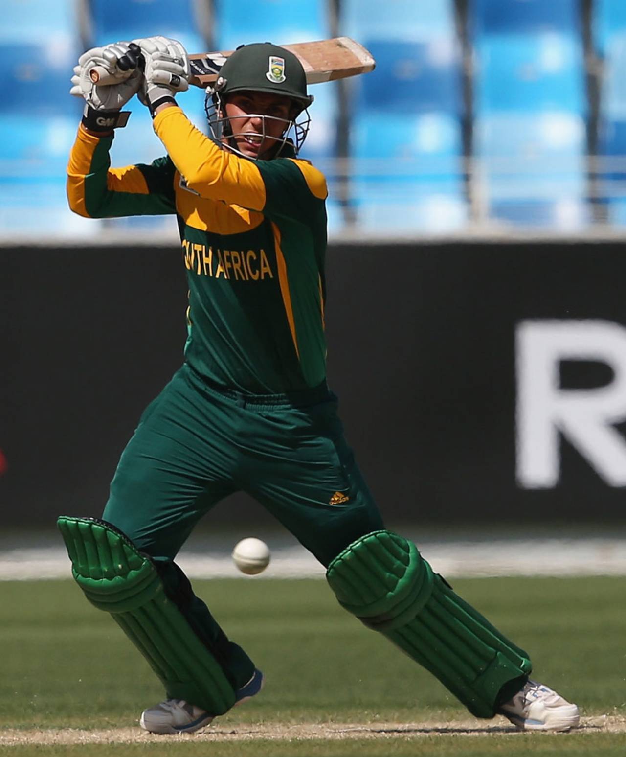 Yaseen Valli attacks the off side, South Africa Under-19s v West Indies Under-19s, ICC Under-19 World Cup, Dubai, February 14, 2014