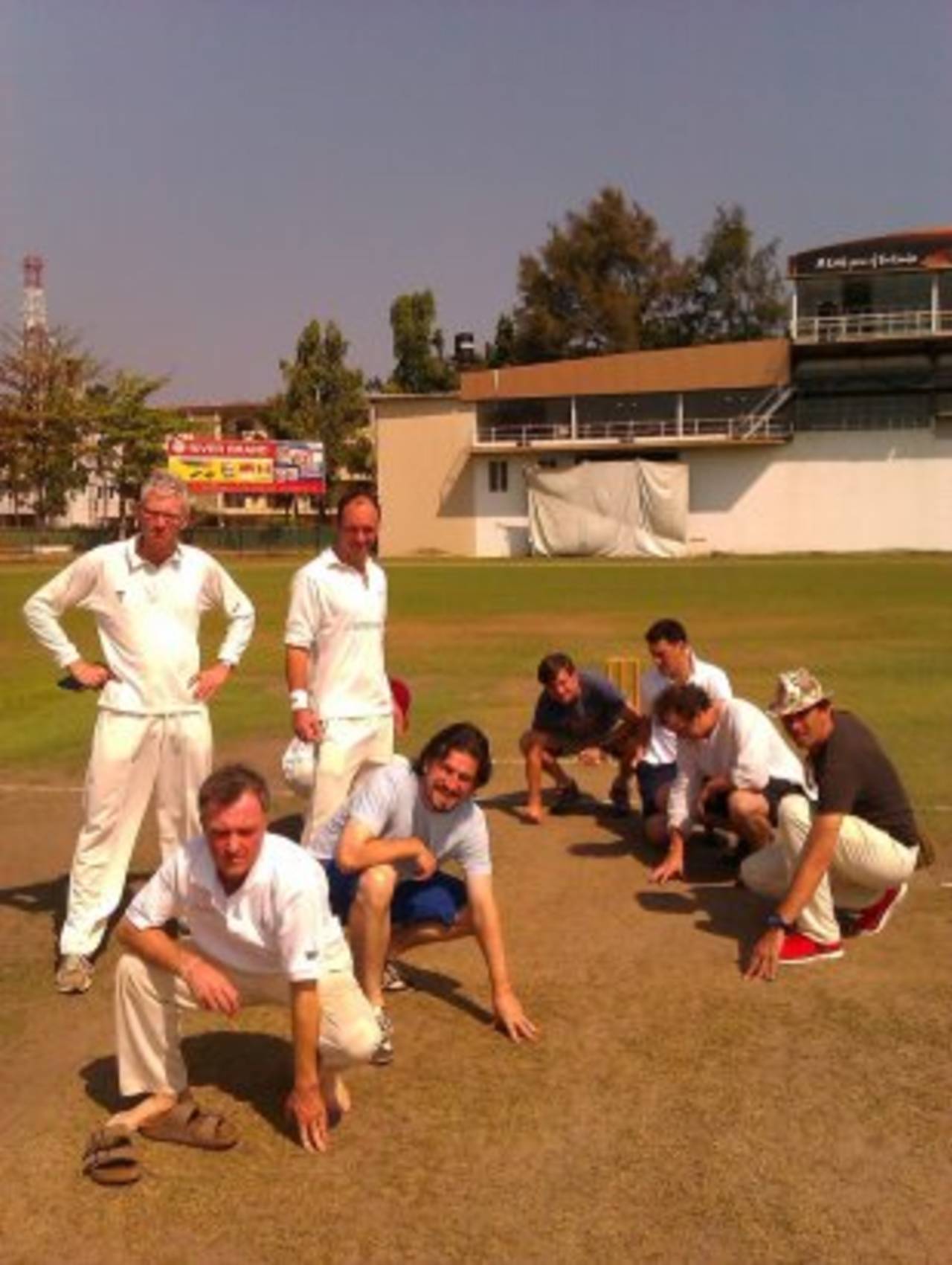 Aurhors CC wicket inspection in Colombo
